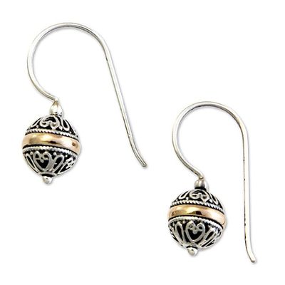 Alternate image for Sterling Silver and Gold Accent Dangle Earrings Lampion