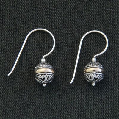 Alternate image for Sterling Silver and Gold Accent Dangle Earrings Lampion