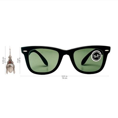 Alternate image for Multi-Gemstone Face-Shaped Dangle Earrings from Bali Jepun Prince