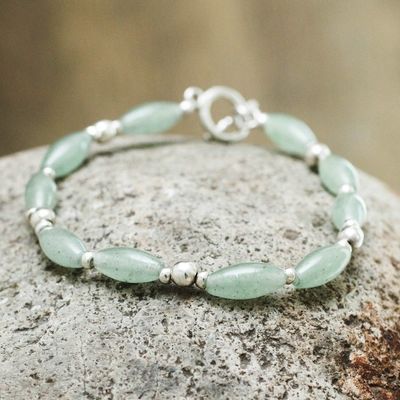Alternate image for Andes Sterling Silver and Aventurine Bracelet Hope for Tomorrow