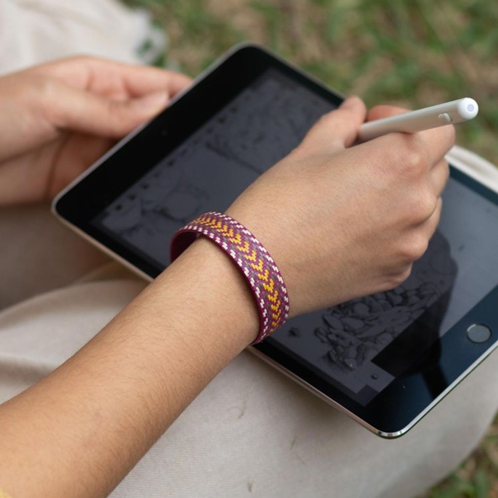 Multicolored Woven Cuff Bracelet 'Sun Runner'