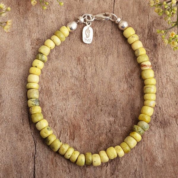 Alternate image for Artisan Crafted Serpentine Bracelet Positive Thinking