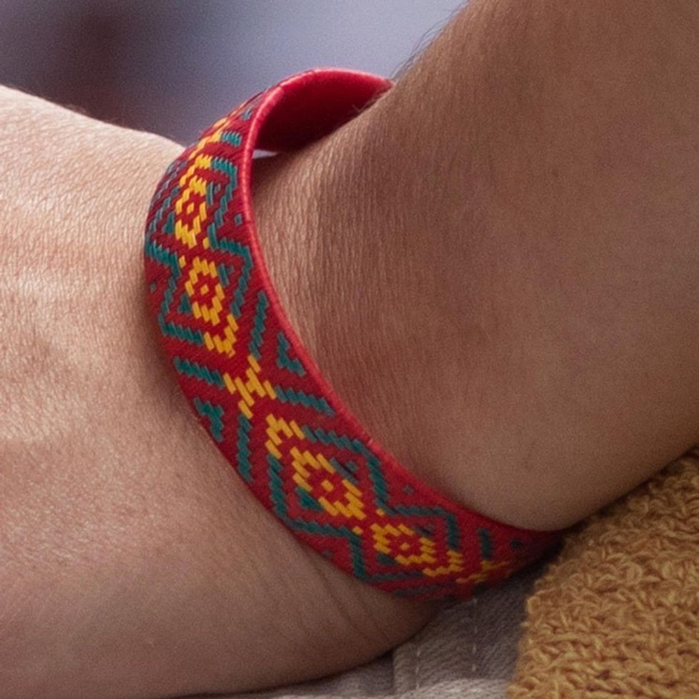 Handcrafted Bangle Bracelet from Colombia 'Deep River'