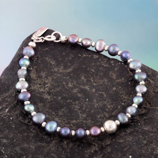 Alternate image for Sterling Silver and Cultured Pearl Strand Bracelet from Peru Infinite Wisdom