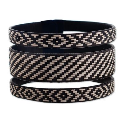 Alternate image for Dark Brown and Ivory Cuff Bracelet Creative River Energy