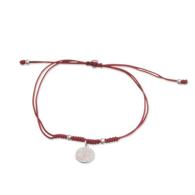 Alternate image for Sterling Peruvian Coat of Arms Charm Bracelet in Dark Red Peruvian Shield in Dark Red