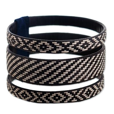 Alternate image for Dark Brown and Ivory Cuff Bracelet Creative River Energy