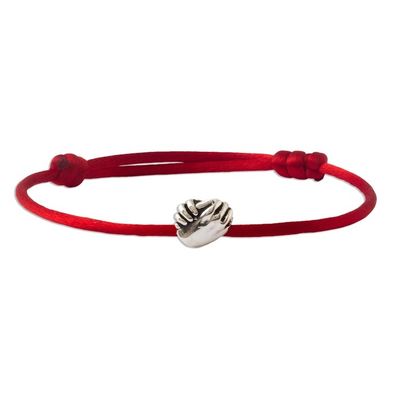 Alternate image for Andean Handmade Sterling Silver Red Cord Unity Bracelet Together in Everything
