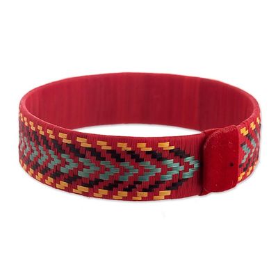 Alternate image for Multicolored Natural Fiber Cuff Bracelet Walk to the River