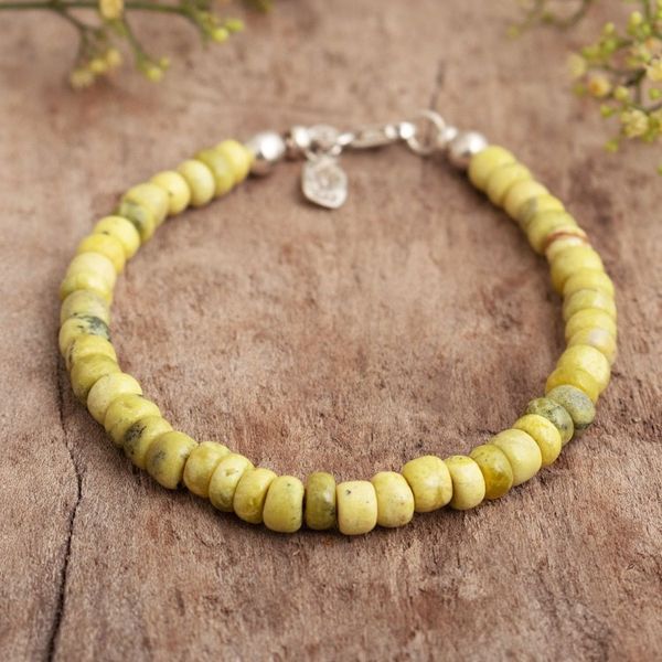 Alternate image for Artisan Crafted Serpentine Bracelet Positive Thinking