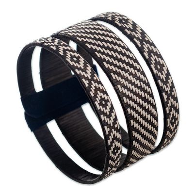 Alternate image for Dark Brown and Ivory Cuff Bracelet Creative River Energy