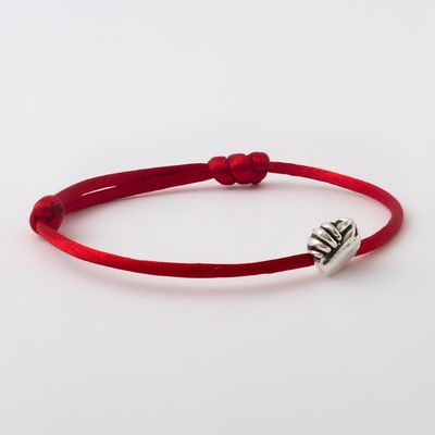 Alternate image for Andean Handmade Sterling Silver Red Cord Unity Bracelet Together in Everything