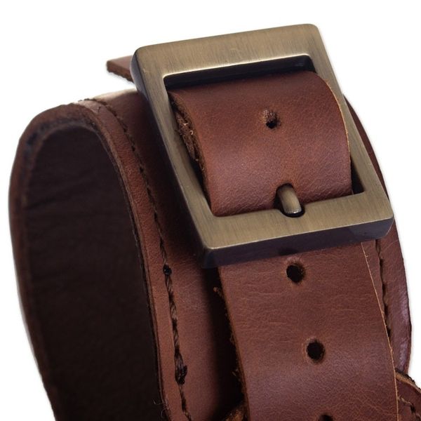 Alternate image for Handmade Leather and Wool Bracelet from Peru Cusco Lands