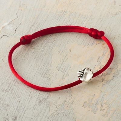 Alternate image for Andean Handmade Sterling Silver Red Cord Unity Bracelet Together in Everything