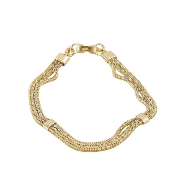 Alternate image for Gold Plated Sterling Silver Naga Chain Bracelet from Peru Dragon Royalty
