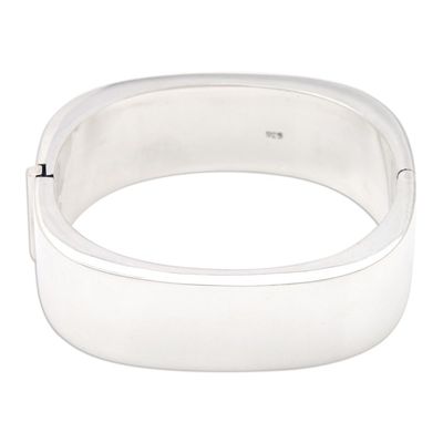 Alternate image for Minimalist Sterling Silver Bangle-Style Wristband Bracelet Shine on Your Own