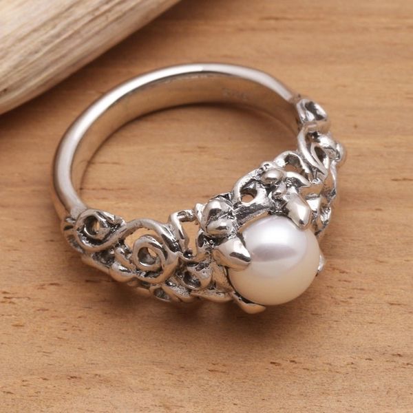 Alternate image for Hand Made Sterling Silver and Pearl Ring Majesty