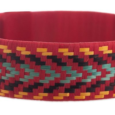 Alternate image for Multicolored Natural Fiber Cuff Bracelet Walk to the River