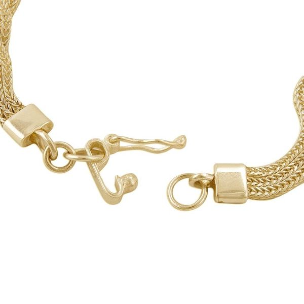 Alternate image for Gold Plated Sterling Silver Naga Chain Bracelet from Peru Dragon Royalty