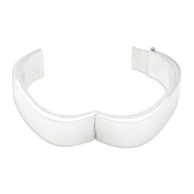 Alternate image for Minimalist Sterling Silver Bangle-Style Wristband Bracelet Shine on Your Own