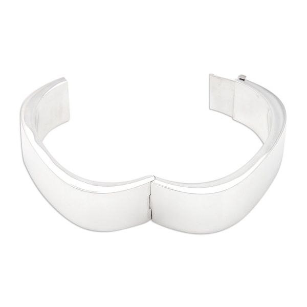 Alternate image for Minimalist Sterling Silver Bangle-Style Wristband Bracelet Shine on Your Own