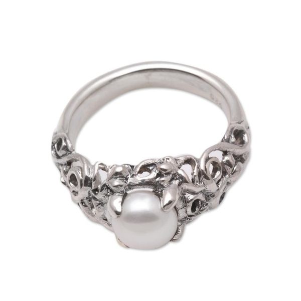 Alternate image for Hand Made Sterling Silver and Pearl Ring Majesty