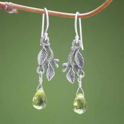 Alternate image for Womens Sterling Silver Dangle Earrings Rainforest