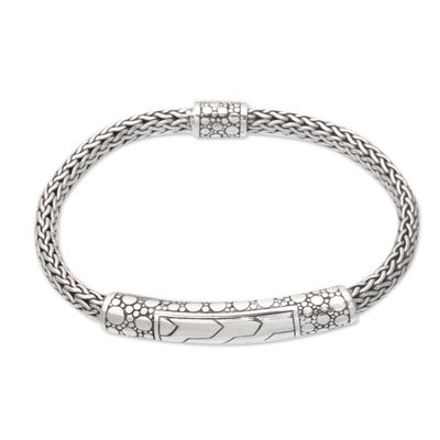 Alternate image for Polished Sterling Silver Pendant Bracelet from Bali Path to Denpasar