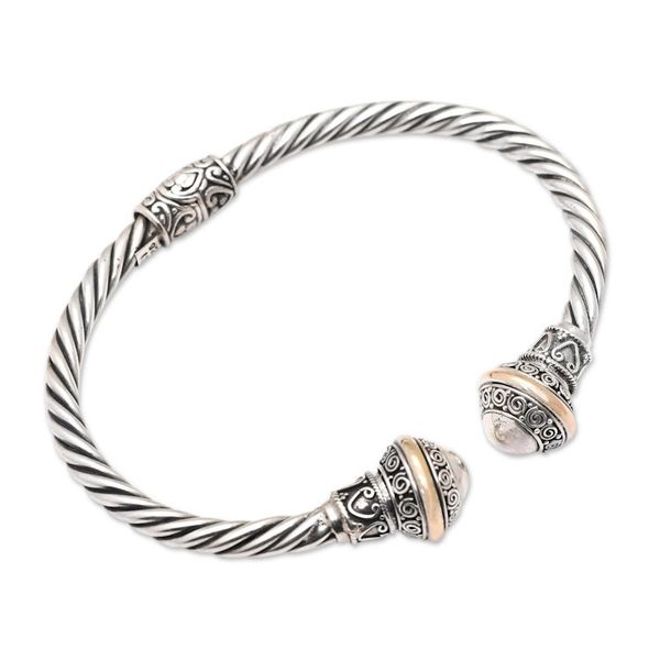 Alternate image for Traditional 18k Gold-Accented Sterling Silver Cuff Bracelet Paradisiacal Harmony