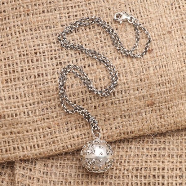 Alternate image for Heart Theme Amulet Sterling Silver Harmony Ball Necklace Heart of the Angels