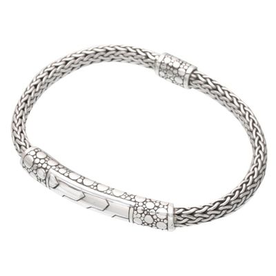 Alternate image for Polished Sterling Silver Pendant Bracelet from Bali Path to Denpasar