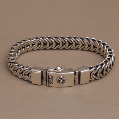 Alternate image for Bracelet Crafted of Sterling Silver from Bali Mystery Links