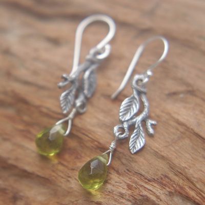 Alternate image for Womens Sterling Silver Dangle Earrings Rainforest