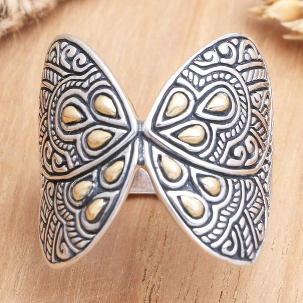 Alternate image for Gold-Accented Cocktail Ring with Butterfly Motif Give Me Butterflies