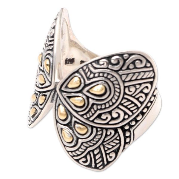 Alternate image for Gold-Accented Cocktail Ring with Butterfly Motif Give Me Butterflies