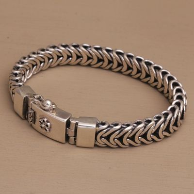Alternate image for Bracelet Crafted of Sterling Silver from Bali Mystery Links