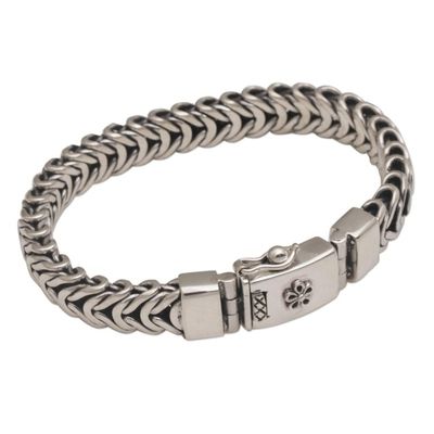 Alternate image for Bracelet Crafted of Sterling Silver from Bali Mystery Links