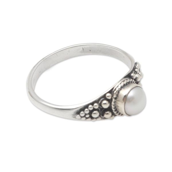 Alternate image for Cultured Pearl and Sterling Silver Single Stone Ring Opposite Directions
