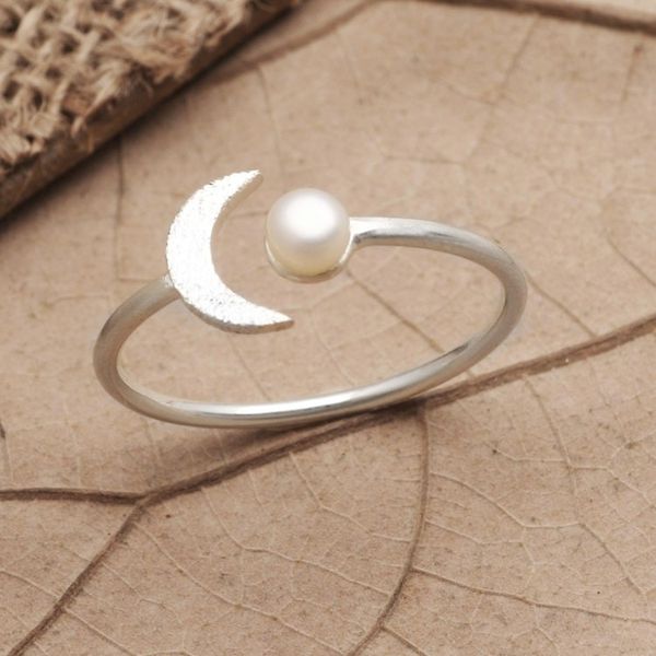 Alternate image for Sterling Silver Mabe Pearl Cocktail Ring By the Moon in Silver