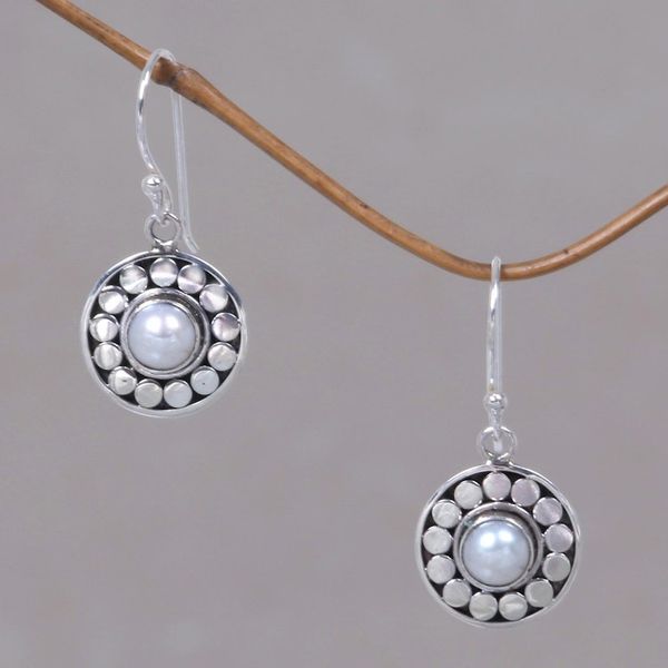 Alternate image for Pearl Sterling Silver Dangle Earrings Sunny Day