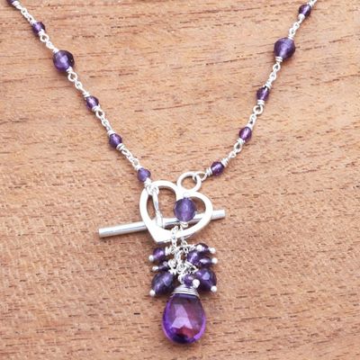 Alternate image for Amethyst Link Pendant Necklace from Bali Lovely Bundle