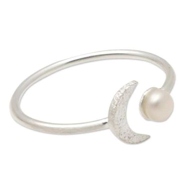 Alternate image for Sterling Silver Mabe Pearl Cocktail Ring By the Moon in Silver