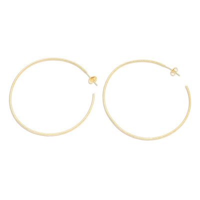 Alternate image for Gold-Plated Half-Hoop Earrings from Bali Through the Hoop