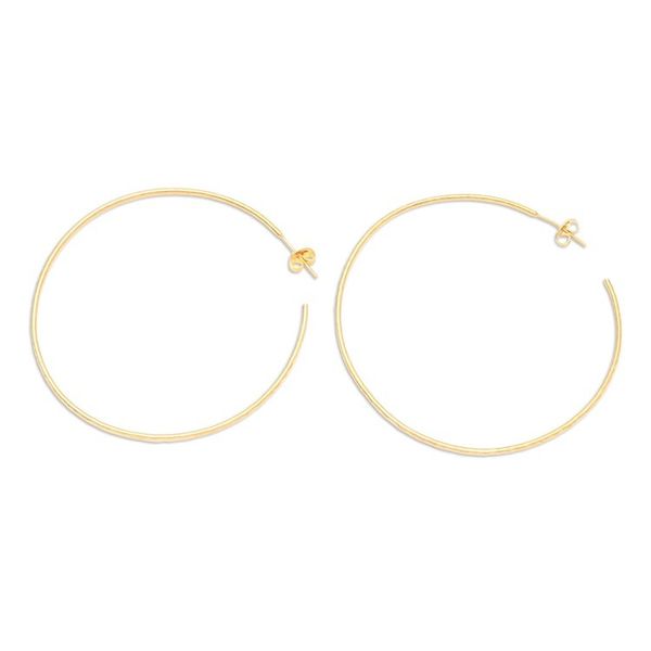 Alternate image for Gold-Plated Half-Hoop Earrings from Bali Through the Hoop