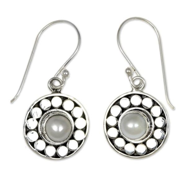 Alternate image for Pearl Sterling Silver Dangle Earrings Sunny Day