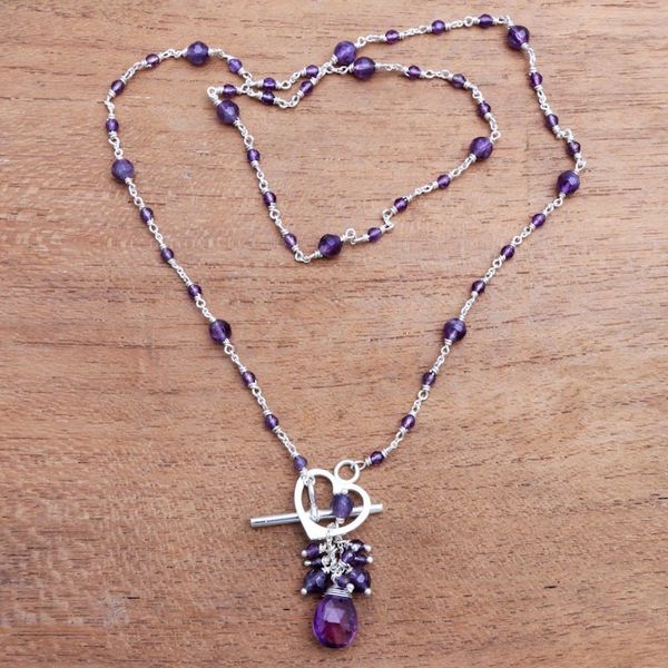 Alternate image for Amethyst Link Pendant Necklace from Bali Lovely Bundle