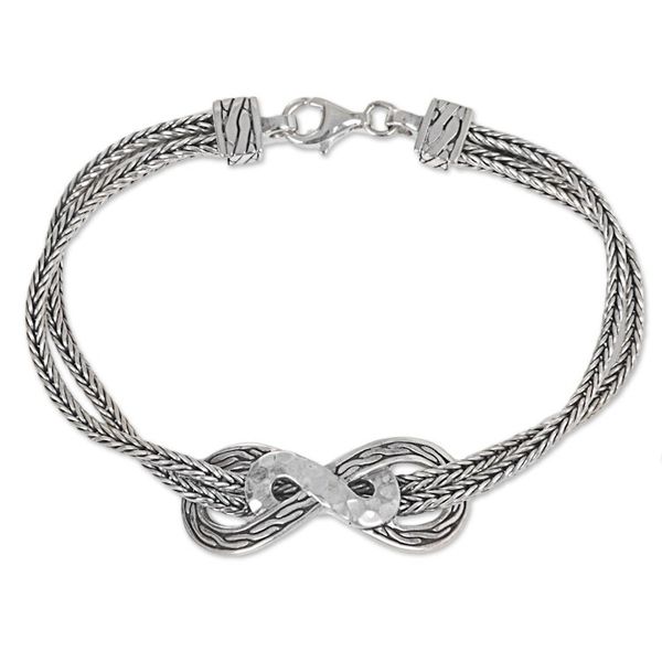 Alternate image for Hand Made Sterling Silver Chain Bracelet from Indonesia Infinity Mosaic