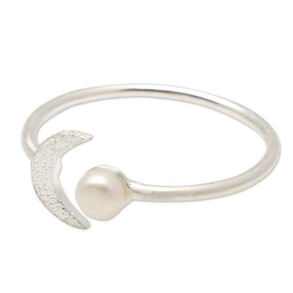 Alternate image for Sterling Silver Mabe Pearl Cocktail Ring By the Moon in Silver