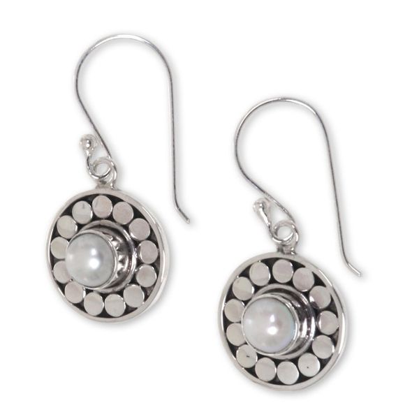 Alternate image for Pearl Sterling Silver Dangle Earrings Sunny Day