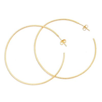 Alternate image for Gold-Plated Half-Hoop Earrings from Bali Through the Hoop